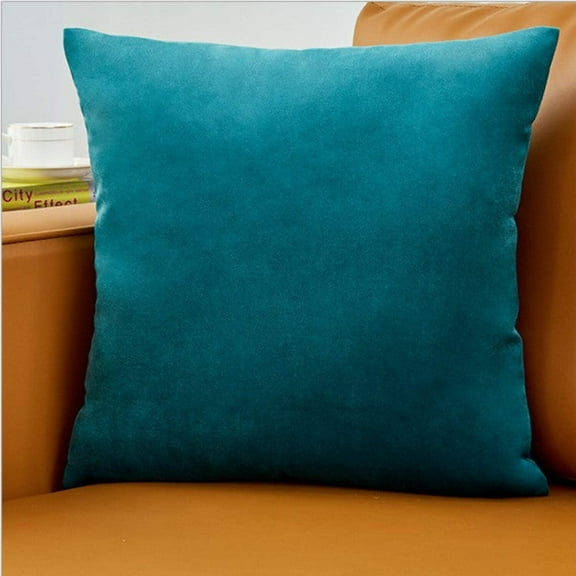 Set of 2 Velvet Solid Colors Throw Pillow Covers (With or Without Inserts)