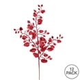 thumbnail image 3 of Vickerman 27" Burgundy Glitter Holly Leaf Artificial Christmas Spray. Includes 12 sprays per pack., 3 of 3