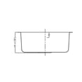 thumbnail image 3 of Dawn Kitchen & Bath ASU101 20. 5 inch L Undermount Single Bowl - 18 Gauge, 3 of 3