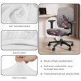 thumbnail image 3 of FKELYI Retro Floral Black Raven Print Office Chair Covers Set Elastic Fabric Anti-Dust Computer Chair Slipcovers with Arm Rest Covers for Swivel Chair Armchair Home Decor, 3 of 7