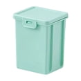 thumbnail image 2 of Rectangular Plastic Storage Box with Lid, Desktop Organizer Container for Pens and Crafts, Stackable Mini Desk Bin with Dustproof Cover, Soft Muted, Topliu, 2 of 6