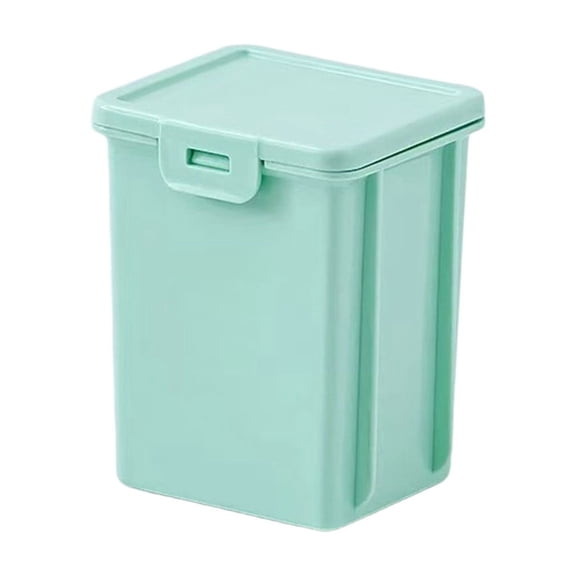 KojanyuMacaron Rectangular Plastic Storage Box with Lid, Desktop Small Organizer for Pens Crafts Mini Desk Supplies