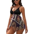 thumbnail image 3 of Ian Somerhalder The Vampire Diaries Women's Split Skirt Swimwear Two-Piece Swimsuit Backless Bikini Set Summer Holiday Beach Adjustable Bathing Suit, 3 of 6
