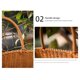 thumbnail image 5 of Cesta de la Compra de Ratán Cesta de la Compra Sencilla Cesta de Verduras Ecológica Cesta de Frutas Picnic Al Aire Libre,B, 5 of 5