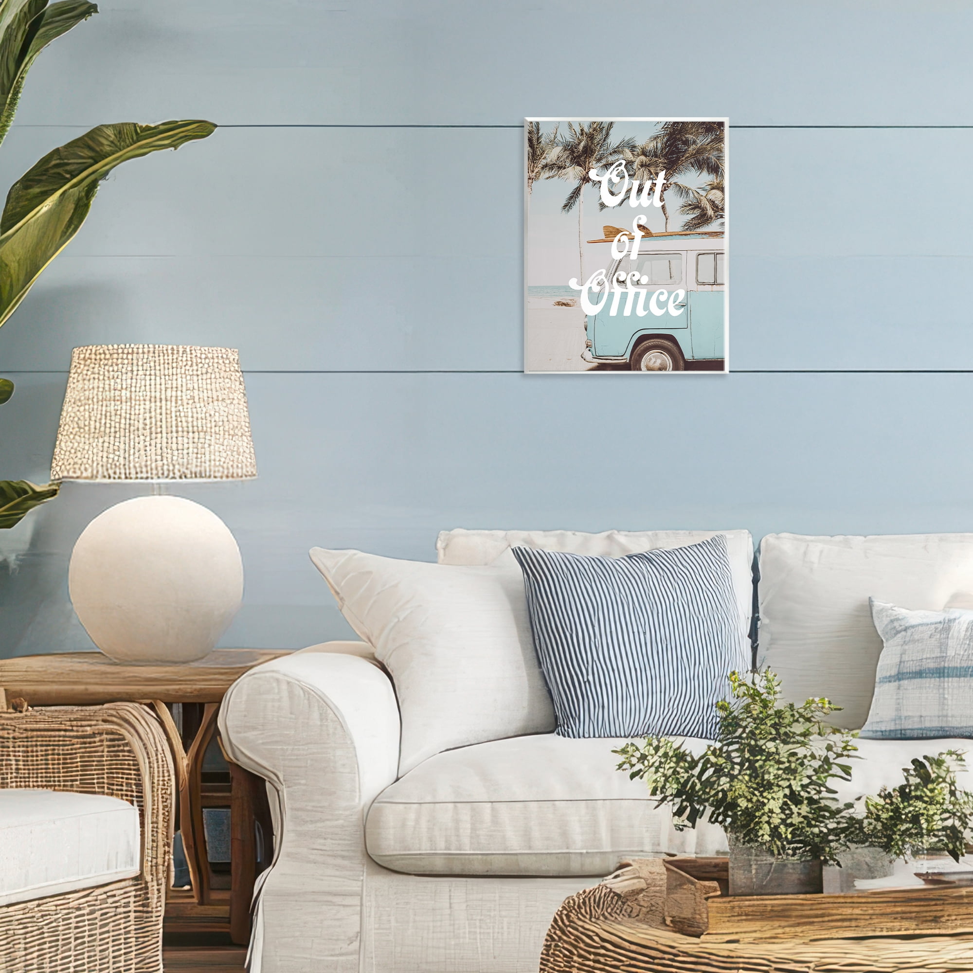 Stupell Industries Retro Out Of Office Beach Wall Plaque Art, design by Lil' Rue