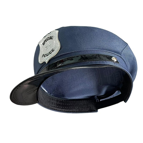 Gorro de policía para niños,Sombrero de policía para niños,sombrero de accesorios para fiestas de juegos de rol,Novedad accesorio de disfraz de oficial de policía gorra para niños,Disfraz