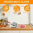thumbnail image 2 of Lzvxtym Stainless Steel Frozen Meat Slicer, Adjustable Thickness Meat Cutter Enduring Beef Roll Cutting Slicing Machine Manual Meat Slicer Waterproof Rustproof Meat Slicer for Home Cooking, 2 of 7