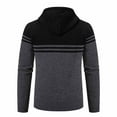 thumbnail image 4 of Generic Men's Cardigan Sweaters Fleece Thicken Warm Cardigan Top Knit Stand Collar Zipper Outerwear Trendy Color Block Jacket, 4 of 4