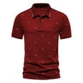thumbnail image 3 of Sngxgn Mens Polo Shirts Short Sleeve Golf T Shirt Casual Workout(RD1,L), 3 of 5
