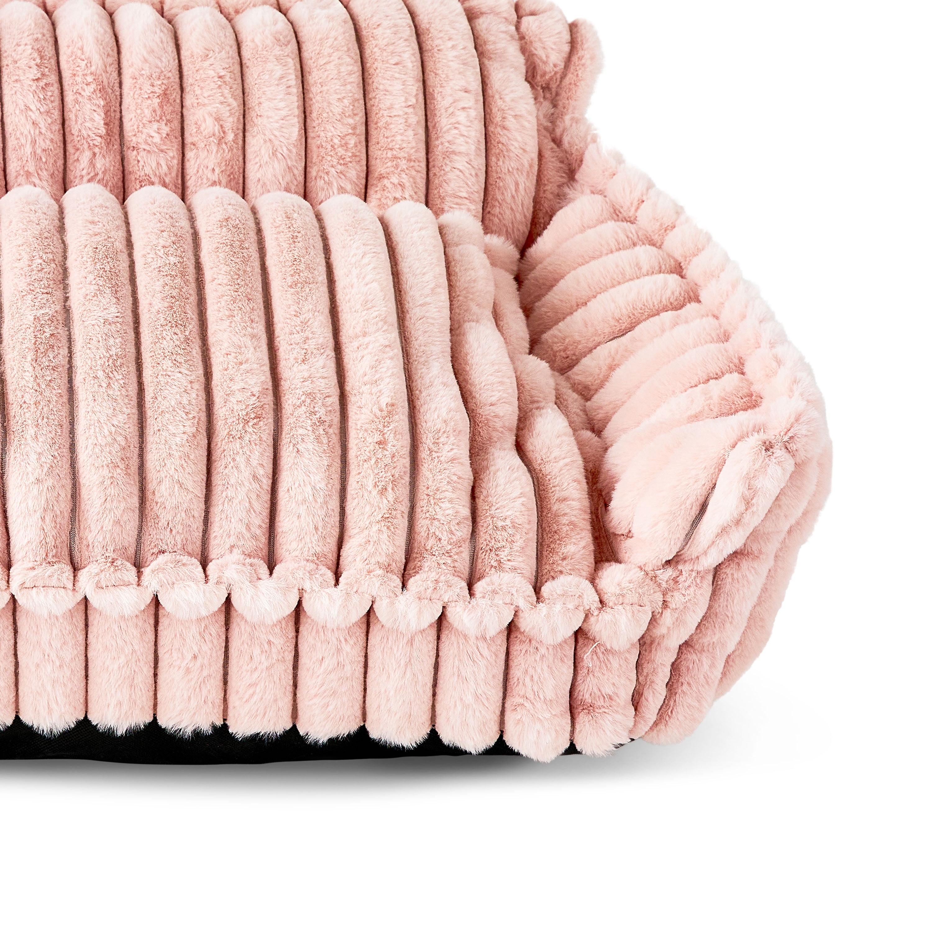 Vibrant Life Small Plush Cord Sofa Style Dog Bed, Pink, 17" x 24"