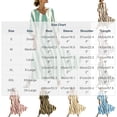 thumbnail image 3 of Antinious Ladies V-Neck Stripe Print 3/4 Sleeve Bohemian Long Style Dress Soft Casual Wear, 3 of 5