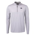 thumbnail image 2 of Men's Cutter & Buck  Gray UTSA Roadrunners  DryTec Virtue Eco Pique Micro Stripe Recycled Quarter-Zip Pullover Top, 2 of 3