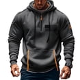 thumbnail image 1 of Sudadera con capucha para hombre, informal, con estampado, deportiva, de manga larga, blusa de poliéster, 1 of 4
