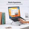 thumbnail image 3 of UGREEN Soporte para Laptop Aluminum Port&aacute;til, Plegable y 5 Altura Ajustable Laptop Soporte de Ventilado con Altura Ergon&oacute;mica para Port&aacute;tiles y Tabletas de 8-17.3pulga, 3 of 8