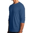 thumbnail image 3 of Men's 3/4 Sleeve Baseball T Shirts Raglan Tops | Crew Neck,Casual,Moisture Wicking,High Stretch,Comfortable,Work,Workout,Gym,Athletic Tee Blue 3XL, 3 of 8