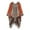 Orange, variant on Women's Reversible Poncho Shawl Wrap Warm Winter Cape with Geometric Pattern Elegant and Stylish