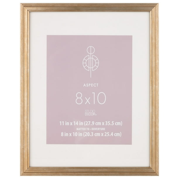 MICHAELS Gold Narrow 8" x 10" with Mat Frame, Aspect by Studio Décor