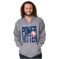 thumbnail image 5 of Baseball Player Power Hitter Fan Zip Hoodie Sweatshirt Men Brisco Brands S, 5 of 6