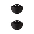thumbnail image 3 of Maytalsory Wall Plastic Pot For Easy Installation And Wide Usage ABS Plastic Flowerpot Flower Pot Widely Used Drainage Black 2Set, 3 of 6