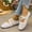 Beige, variant on YOUYEDIAN Womens Mary Jane Shoes Spring Comfortable Business Low Heels Flats Shoes Non Slip Slip on Wide Closed Toe Ballet Walking Shoes (White)