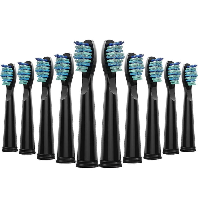 10 Pack Toothbrush Heads compatible Fairywill Fw-507/508/(black)Surprise Gift Great Gift