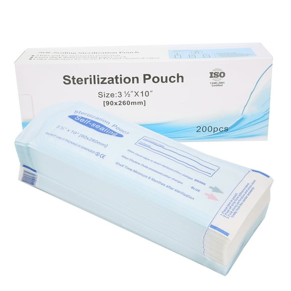 Bolsa de sellado de tatuaje Dental, 200 unids/caja 90 bolsa Dental autosellante bolsa de sellado Dental diseñada con precisión