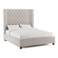 thumbnail image 4 of Furniture of America Qualy Wingback Tufted Fabric Eastern King Bed in Ivory, 4 of 6