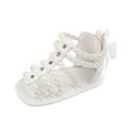 thumbnail image 2 of Lilgiuy Toddler Shoes Baby Girls Cute Rhinestones Weave Hollow Out Bow Non-slip Soft Bottom Sandals White,0-6 Months Winter Fashion 2022, 2 of 5