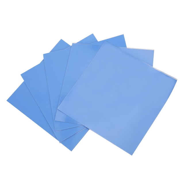 M Buder 5 Piezas Almohadilla Térmica de Silicona Hoja de Conducción de Calor para CPU GPU LED Disipador de Calor 100x100x0.5mm 1.5w/m-k Alta Conductividad Azul
