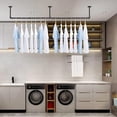 thumbnail image 3 of Estante de Ropa, Perchero Industrial con 6 Pack Gancho para Colgar Ropa, Barra de Ropa Desmontable, Barra Multiusos para Colgar en el Armario, para Balcón, Baño, Dormitorio, Oficina, 3 of 4