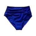 thumbnail image 7 of Hkoxplj Women's High Waisted Ruched Tummy Control Bikini Bottoms Retro Full Coverage Swim Bottom Bathing Suit Shorts Quick Dry Stretchy Vintage Swimsuit Bottoms for Beach Pool Solid Colors, 7 of 7