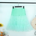 thumbnail image 3 of YUEJUIR Rainbow Tutu Womens High Waist Pleated Short Skirt Adult Tutu Dancing Skirt Adult Tutu Tulle Skirt Princess Tutu (Mint Green,XL), 3 of 5
