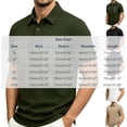 thumbnail image 4 of Men's Summer Solid Casual Shirt Tops Turndown Collar Short Sleeve Loose Fit Multi-Pocket Button Down Polyester Blend Breathable Quick Dry Fishing Hiking Workout Beach Vacation, 4 of 9