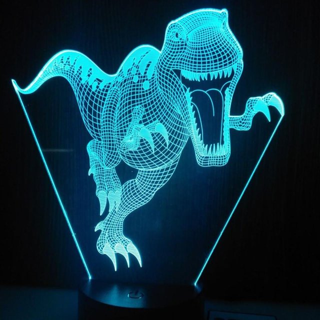 jurásico T-Rex Lámparas LED Bebé Guardería Luz nocturna Habitación de los niños Decoración del hogar Navidad Cumpleaños Juguetes Regalos 7 Cambio de color XianweiShao 8390611989439