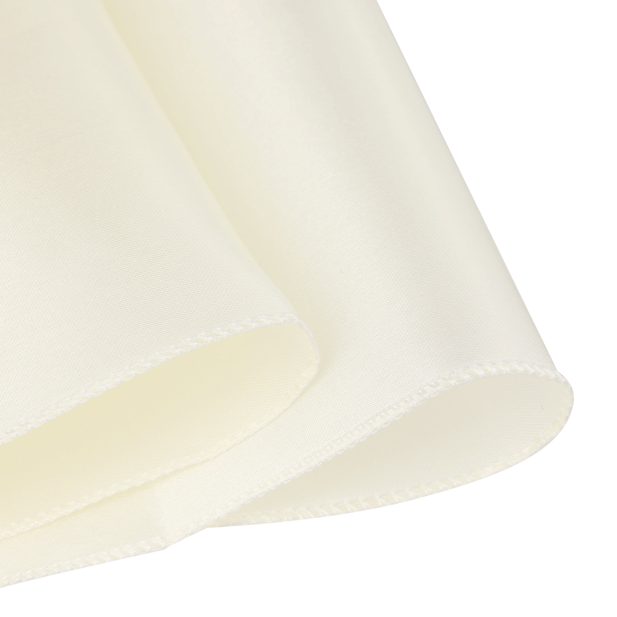 Unique Bargains Satin Silk Polyester Table Runners for Wedding Parties (10 Count) Beige 12"x108"