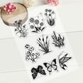 thumbnail image 5 of 1sheet Butterfly Flower Clear Stamps Silicone Stamp Cards for Card Making Photo Album Decoration, 5 of 7