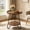 Brown, variant on Fnova 2-Tier Round Side Table, Modern Industrial End Table with Metal Legs, Small Accent Snack Table for Living Room, Bedroom, Small Spaces, Easy Assembly