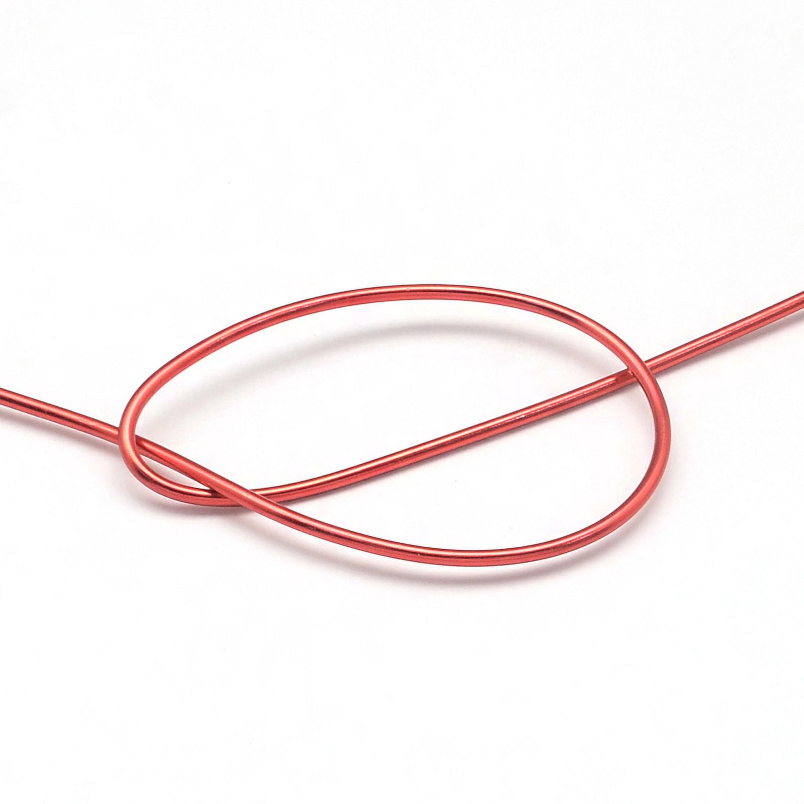 Anodized Aluminum Wire Bendable Metal Craft Wire Flexible Craft Wire for Beading Jewelry Craft Making Red 18 Gauge 1.0mm 200m/500g(656.1 Feet/500g)