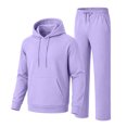 Drawstring Waist Sweatpants and Hoodie Set for Men with a Kangaroo ...