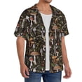 thumbnail image 4 of Wukai Mushroom Garnish Men's Casual Short-Sleeve Button Down Shirt - Lightweight Summer Dress Shirt for Daily Wear-XX-Large, 4 of 7