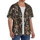 thumbnail image 2 of Balery Mushroom Garnish Camisa Casual de Manga Corta con Botones para Hombre, Texturizada, Estilo Cubano, para Playa, Verano-X-Large, 2 of 5