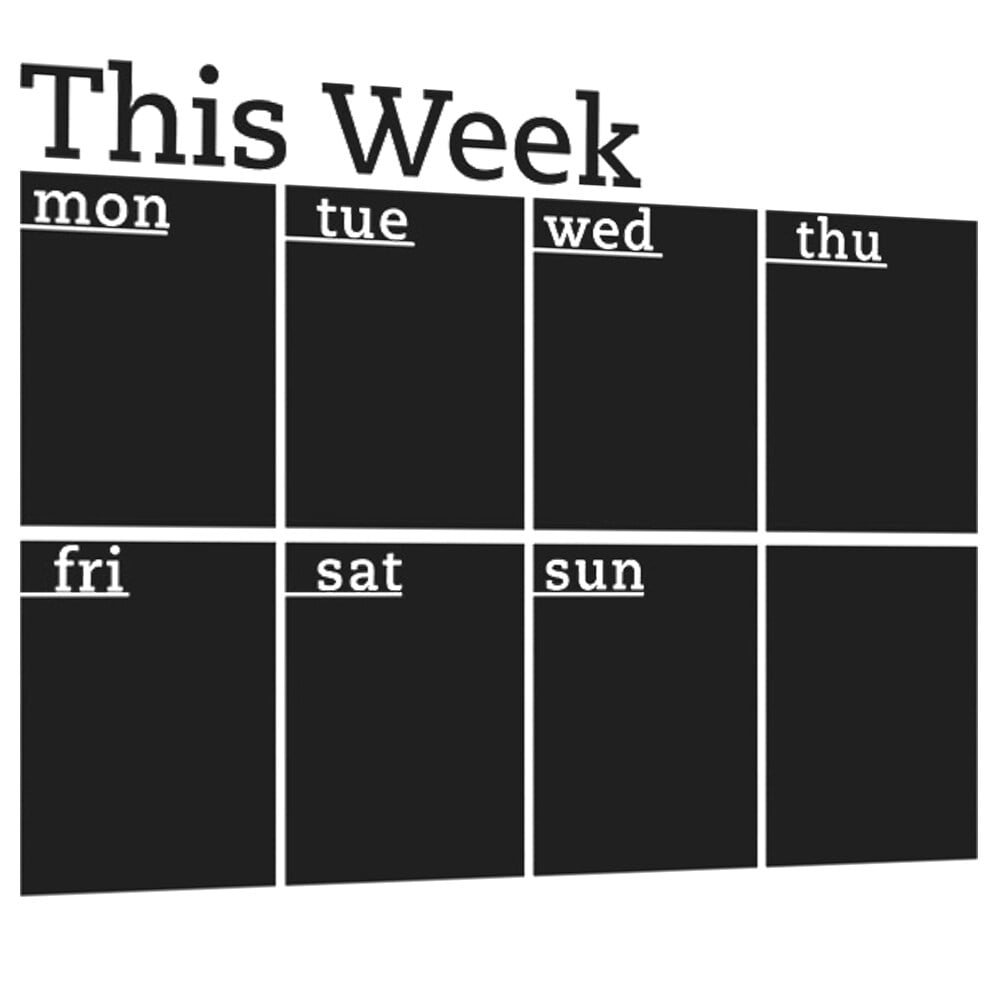 LITINKIMI Black Chalkboard Wall Calendar Sticker for Easy Planning 3Pcs