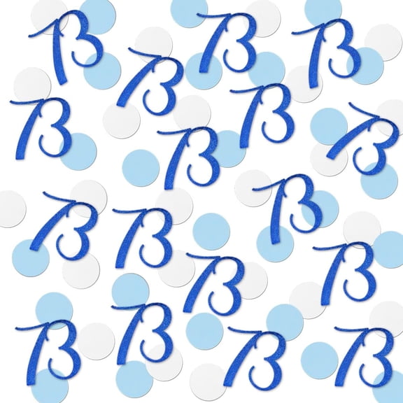 Blue Glitter 70 Confetti, 73rd Birthday Number Confetti, 200pcs Anniversary Party Table Decoration Supplies Blue