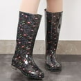 thumbnail image 3 of KaLI_store Rain Boots Rain boots for women waterproof garden shoes anti-slipping chelsea rainboots for ladies comfortable insoles stylish light ankle rain shoes matte outdoor work shoes,E, 3 of 5
