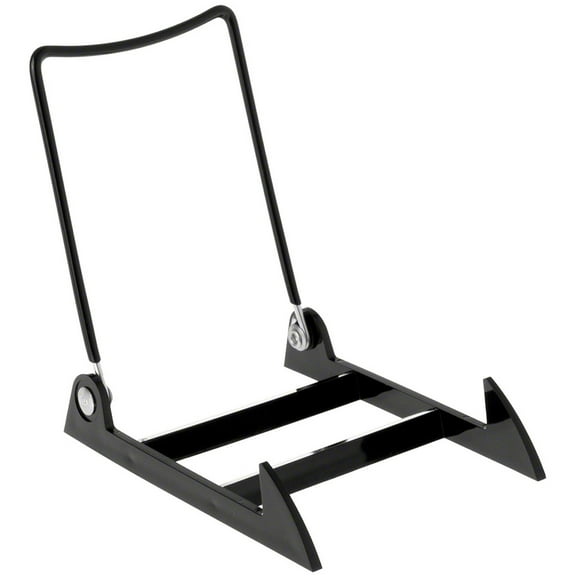 Gibson Holders 3PL Adjustable Black Wire and Black Acrylic Display Easel, 3.875" W x 5.375" D x 5.25" H, Pack of 2