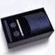 thumbnail image 1 of Cajas de regalo Corbata para hombre Bufanda cuadrada Gemelos Clip de corbata Conjunto de cinco piezas Negocios formales Rayas azules, 1 of 6