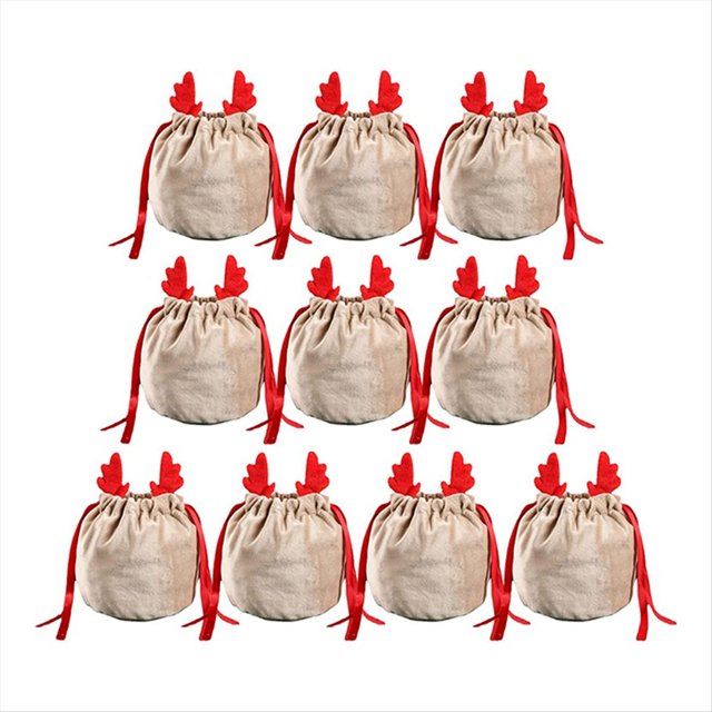 10 Bolsas de Astas de Navidad, Lindas Bolsas de Dulces, Embalaje de Regalo, Decoración, Bolsa de Almacenamiento de Navidad B