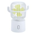 thumbnail image 5 of Mini ventilador de escritorio con carga USB, ventilador ajustable portátil de 3 velocidades para viajes en casa y oficina, color blanco, 5 of 5