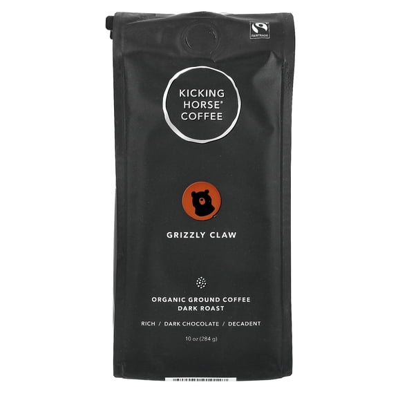 Three Sisters, Kicking Horse Coffee, Medium Roast, Ground, 10 oz - Certified Organic, Fairtrade, Kosher Coffee