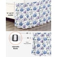 thumbnail image 3 of Purple Blue Bed Skirt Queen Size 18" Drop Hydrangea Floral Fruit Eucalyptus Leaves Country Ruffled Wrap Around Bed Skirts Adjustable Elastic Bedskirt Dust Ruffle for Queen Size Bed, 3 of 7